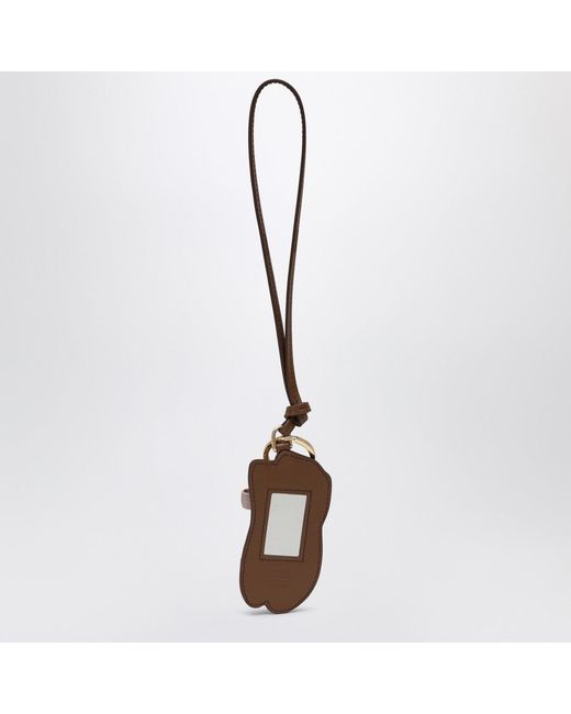 Miu Miu Metallic Trick Leather Miu Ballet Keyring