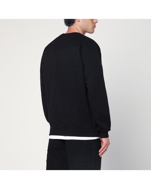Chase sweatshirt nera in misto cotone di Carhartt in Black da Uomo