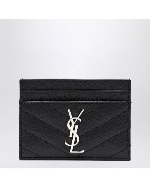 Saint Laurent Black Cassandre Card Holder