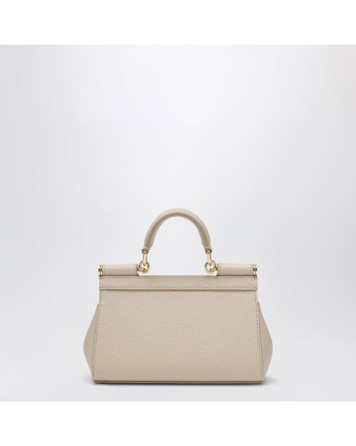 Dolce & Gabbana Natural Small Sicily Top-Handle Bag