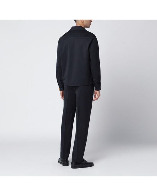 Santaniello Black Wool Blend Suit for men