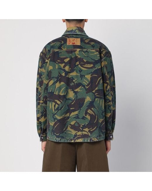 Martine Rose Blue Reversible Denim Zip Jacket for men