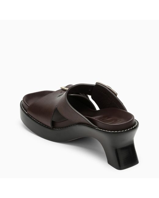 Loewe Black Ease Heel Slide Leather