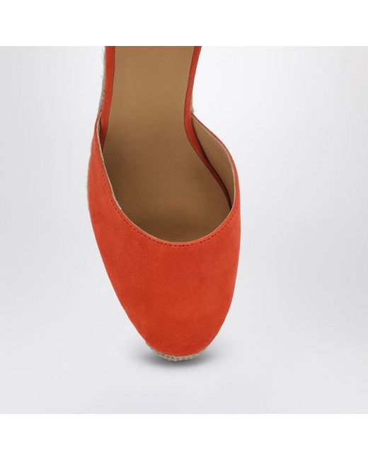 Espadrillas carina 8/007 color papaya di Castaner in Red