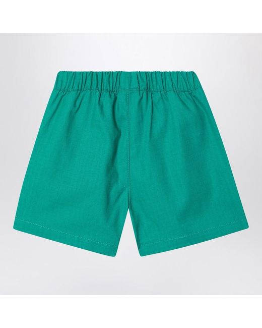 KENZO Green Grüne Baumwoll-Shorts Mit Logo