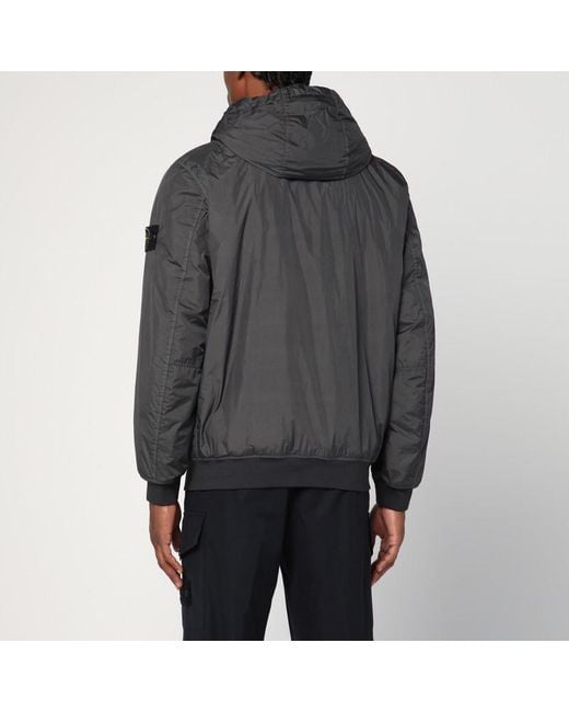 Giacca con zip grigia scura in nylon di Stone Island in Gray da Uomo