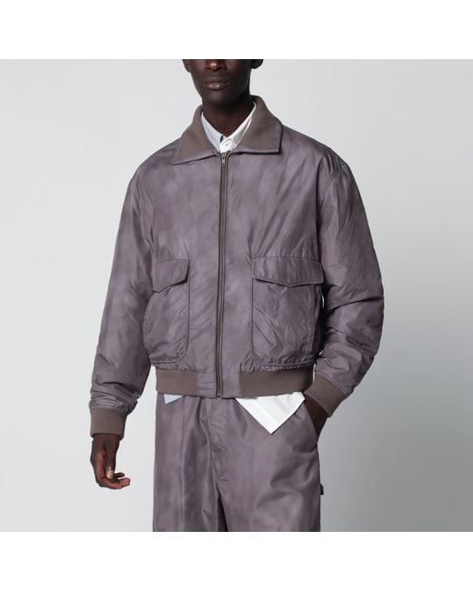 MM6 by Maison Margiela Purple Technical Fabric Zip-Up Jacket for men