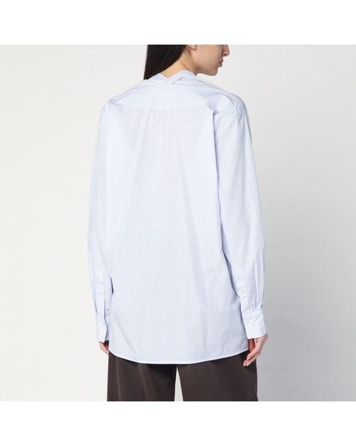 6397 White Checkered Cotton Shirt