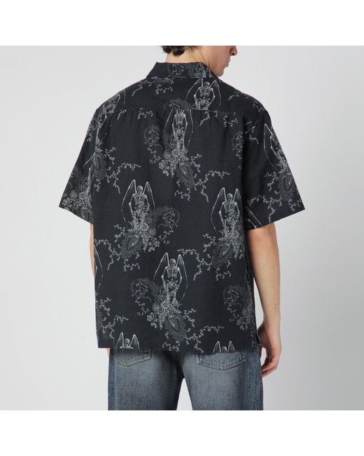 Our Legacy Black Death Paisley Print Shirt for men