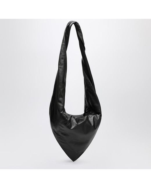 Lemaire Scarf Bag Aus Schwarzem/Braunem Leder in Black für Herren
