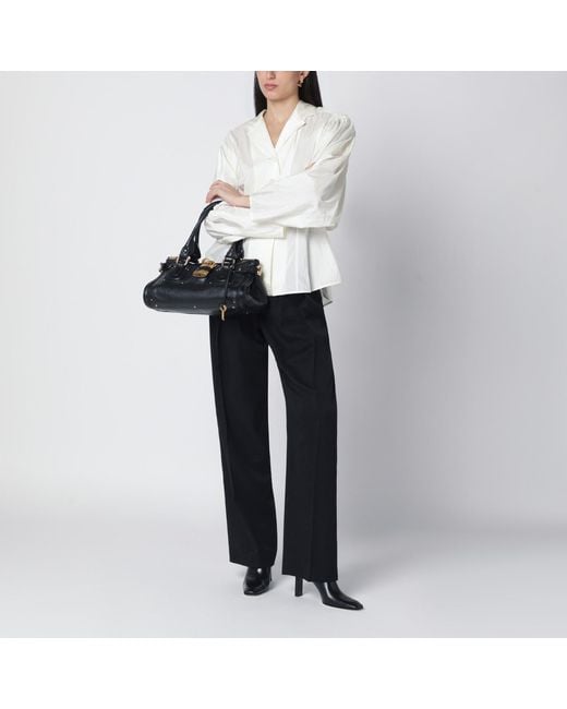 Chloé White Ivory Silk-Blend Blouse