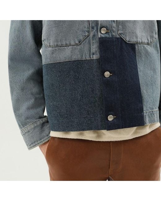Giacca di jeans con toppe di 1989 STUDIO in Blue da Uomo
