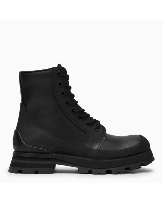 Alexander McQueen Wander Black Leather Boot for men