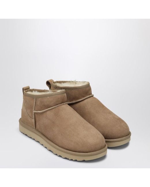 Ugg Brown Classic Ultra Mini Sand Coloured Boot