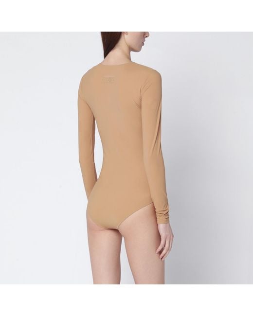 MM6 by Maison Margiela Natural Skin Tone Bodysuit