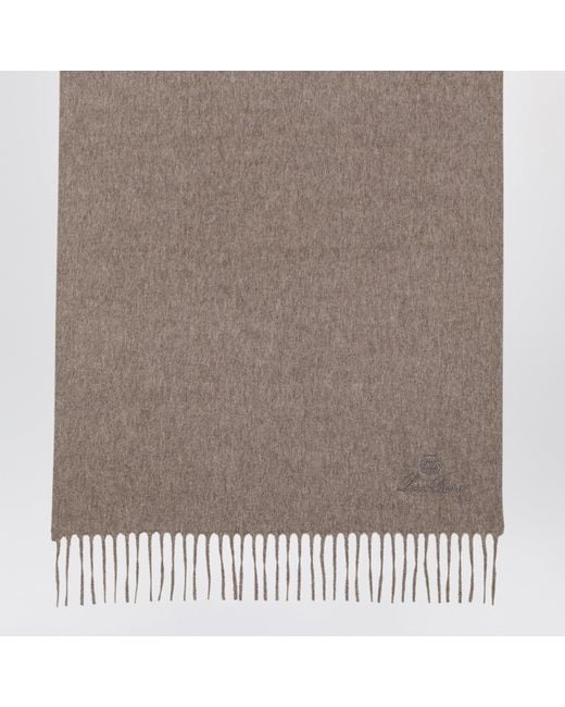Loro Piana Brown Taupe Cashmere Scarf