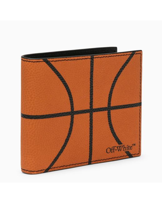 Off-White c/o Virgil Abloh Orange Off- Basketball Billfold Wallet for men