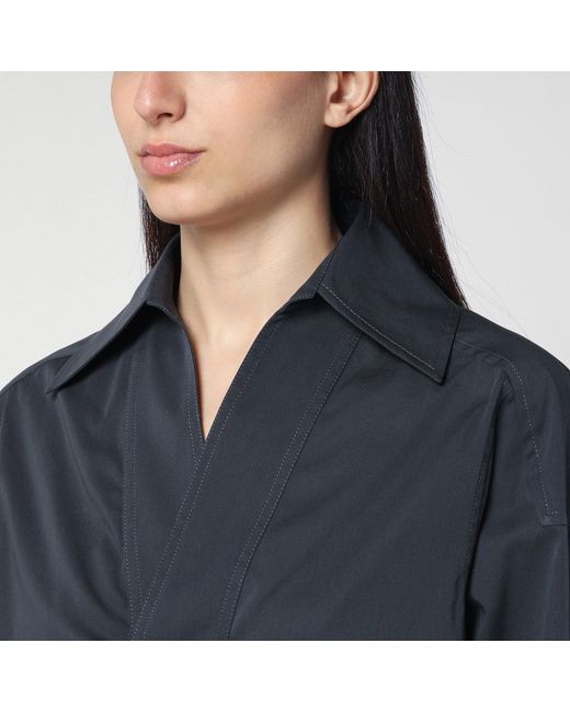 Bottega Veneta Blue Cotton And Silk Shirt