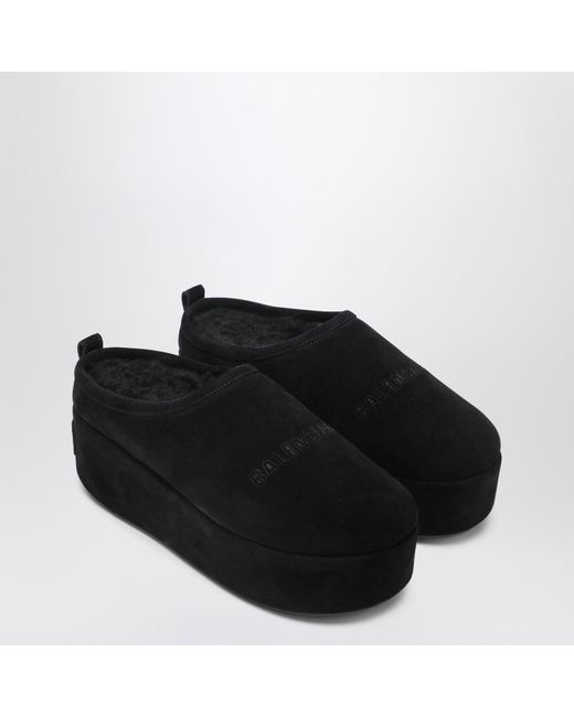 Balenciaga Black Alaska Soft Platform Clogs