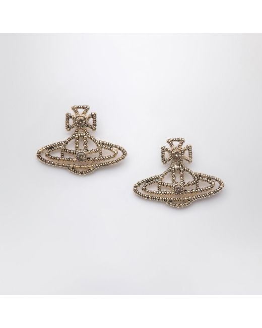Vivienne Westwood Metallic Orb Logo Earrings