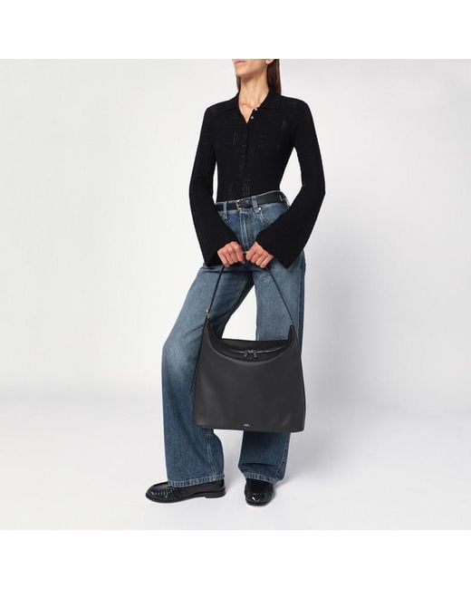 A.P.C. Black Große Vera Tasche Aus Schwarzem Leder