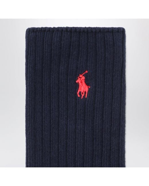 Polo Ralph Lauren Blue Cotton-Blend Logo Socks for men