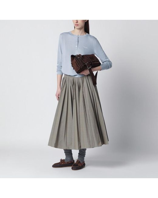 Miu Miu Blue Rundhalspullover Aus Kaschmir