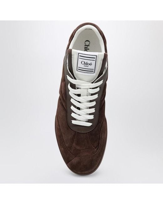 Chloé Brown Kick Chocolate Sneakers Aus Wildleder