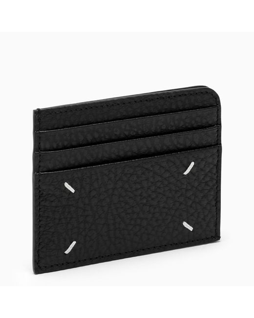 Maison Margiela Black Leather Card Holder for men