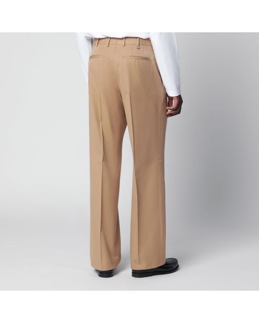 PT Torino Natural Rope-Colored Cotton And Wool Trousers for men