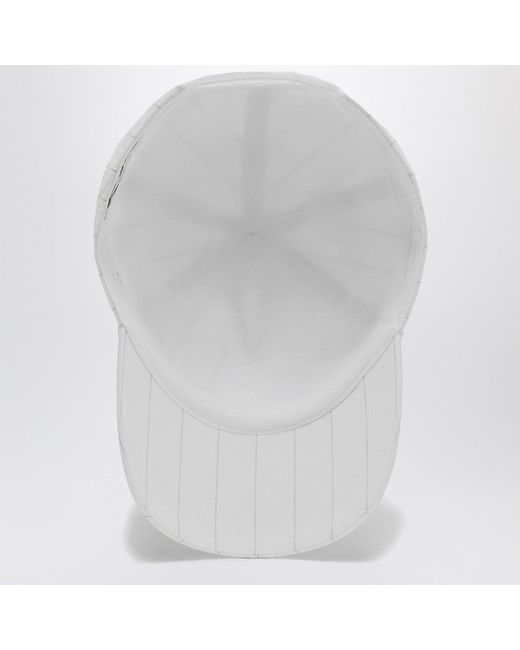 1989 STUDIO White Striped Baseball Cap for men