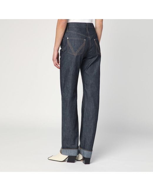 Bottega Veneta Blue Jeans With Turn-Up