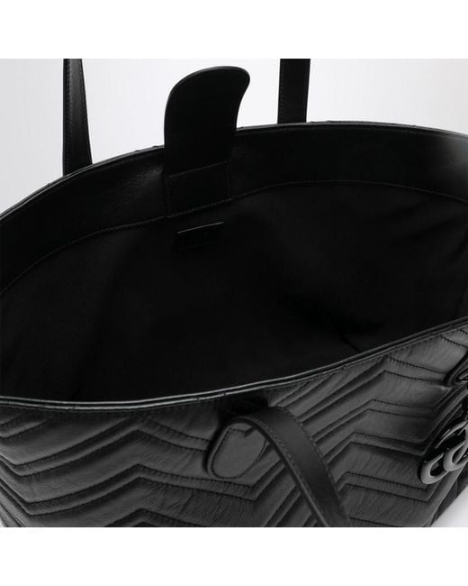 Gucci Black Mittelgroße Gg-Marmont-Shopping-Bag