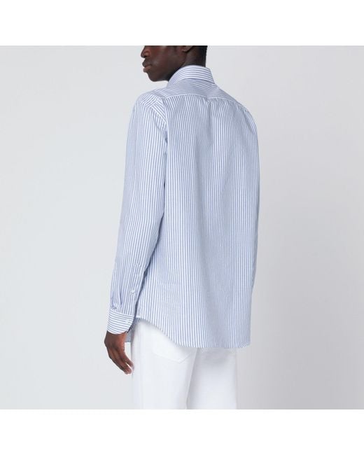 Xacus Blue Striped Travel Shirt for men