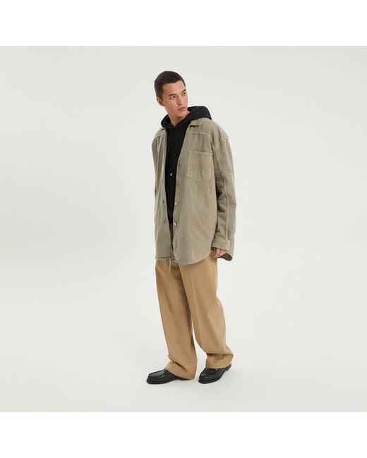 1989 STUDIO Green Light Denim Overshirt for men