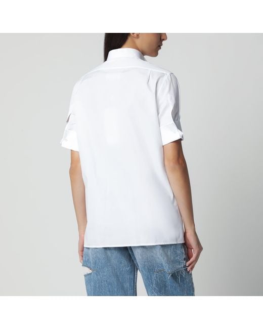 Maison Margiela Blue Short-Sleeved Shirt