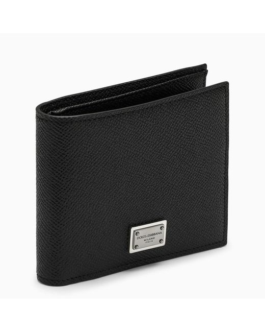 Dolce & Gabbana Dolce&gabbana Black Leather Bi Fold Wallet for men