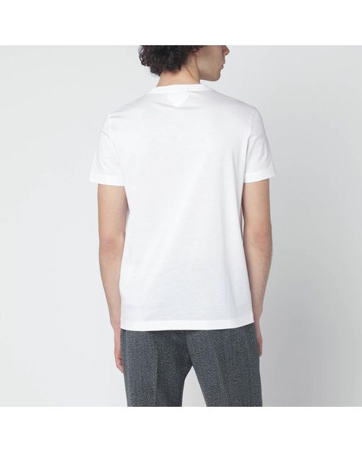 Lot De Trois T-Shirts En Coton Prada pour homme en coloris White