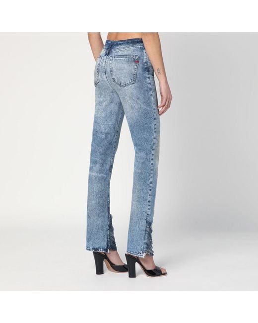 DIESEL Blue Bootcut Jeans D-ginna Washed Effect