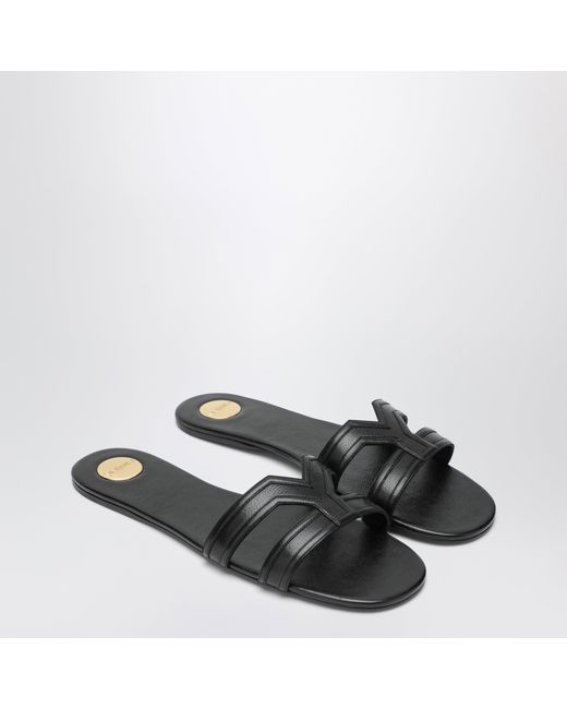 Saint Laurent White Mabrouka Leather Sandals