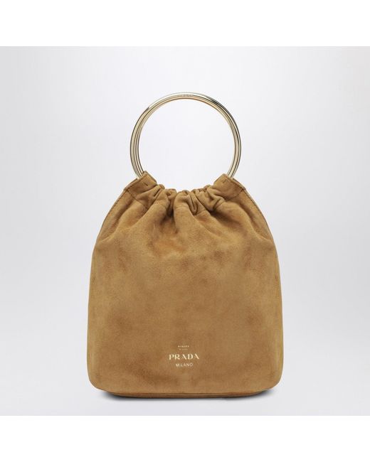 Prada Brown Mini Bucket Bag