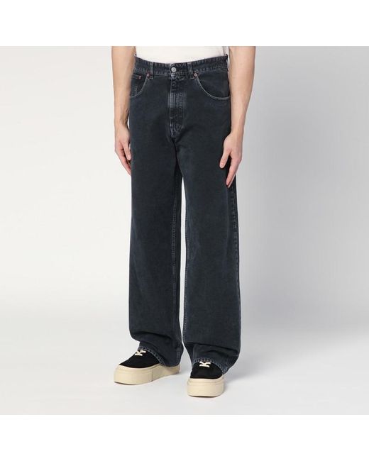 Jeans ampio in denim di MM6 by Maison Martin Margiela in Black da Uomo
