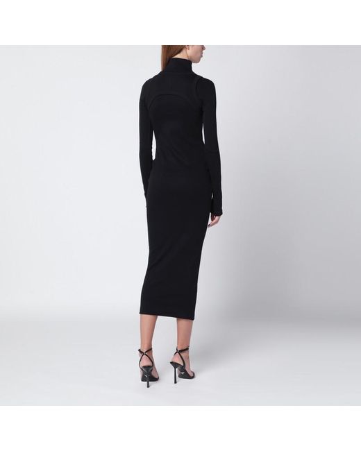 Abito midi in cotone con logo di Off-White c/o Virgil Abloh in Black