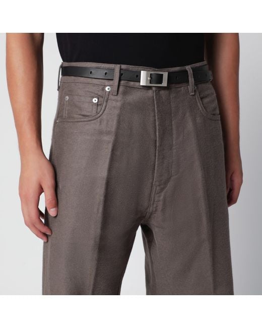 Rick Owens Black Mini Stooges Leather Belt for men
