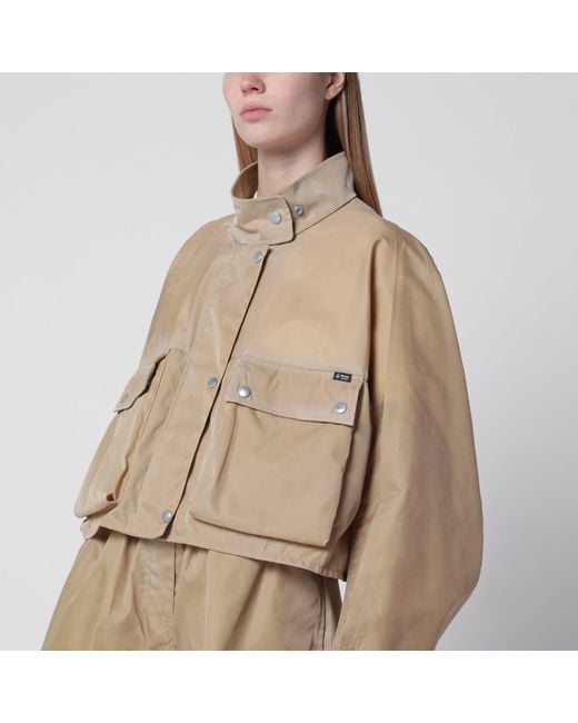 Prada Natural Short Re-Nylon Raincoat