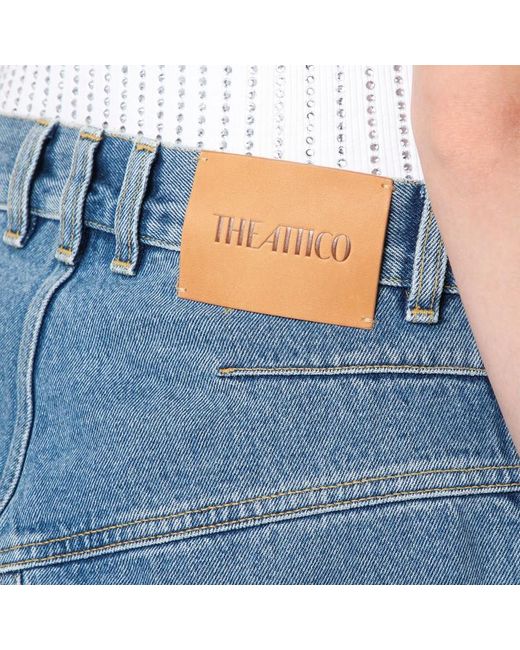 The Attico Sky Blue baggy Jeans With Large Pockets