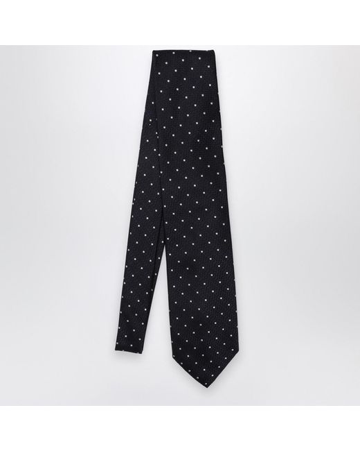 Destin Blue Polka Dot Silk Tie for men