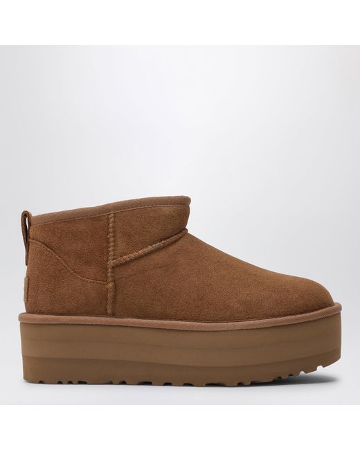 Ugg Brown Classic Ultra Mini Platform Boots