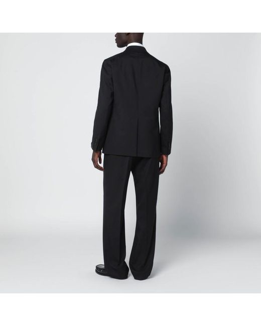 Tagliatore Black Doublebreasted Suit for men