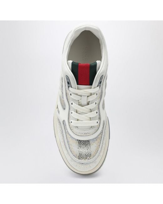 Gucci White Re-Web Glitter/ Gradient Sneakers